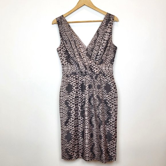 Banana Republic Dresses & Skirts - Banana Republic 100% Silk Gray Snakeskin Print Cocktail Dress, Size 4, NWT